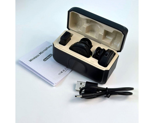 Петличний мікрофон бездротовий Q8 Lightning Black