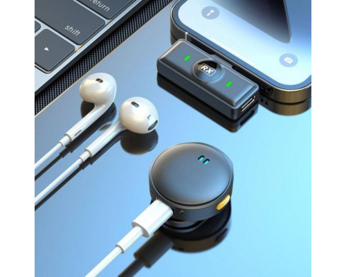 Петличний мікрофон бездротовий Q8 Lightning Black