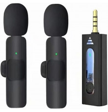 Петличний мікрофон бездротовий подвійний K35 3.5mm