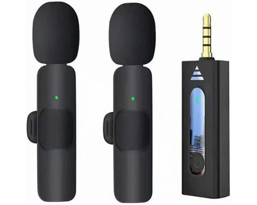 Петличний мікрофон бездротовий подвійний K35 3.5mm