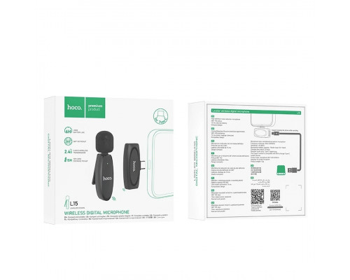 Петличний мікрофон бездротовий Hoco L15 Type-C