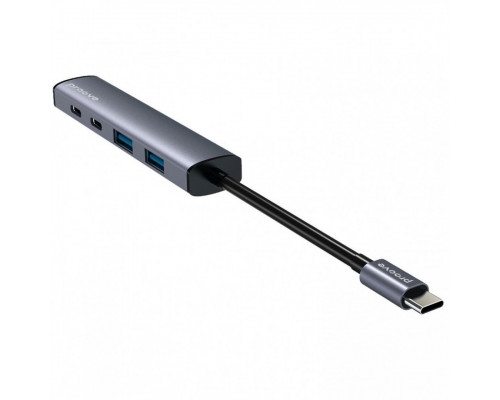 Type-C хаб Proove Arc Link 5 in 1 (2 USB 3.0 + 3 Type-C 3.0) Silver (HBAL00222024)