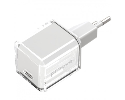 Сетевое зарядное устройство Proove Pure GaN 30W Type-C White (WCPU30012202)