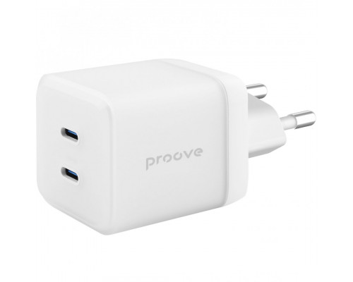 Сетевое зарядное устройство Proove Pure GaN Max 67W 2 Type-C White (WCPU67022202)