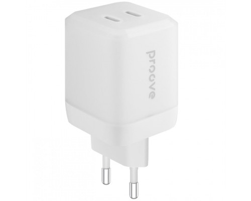 Сетевое зарядное устройство Proove Pure GaN Max 67W 2 Type-C White (WCPU67022202)