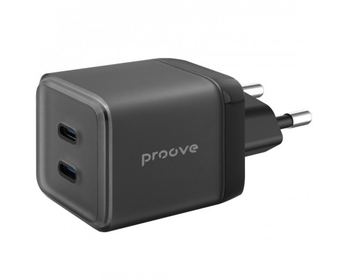Сетевое зарядное устройство Proove Pure GaN Max 67W 2 Type-C Black (WCPU67022201)