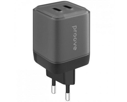 Сетевое зарядное устройство Proove Pure GaN Max 67W 2 Type-C Black (WCPU67022201)