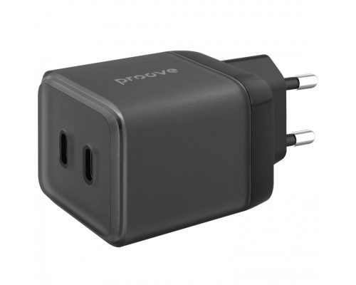 Сетевое зарядное устройство Proove Pure GaN Max 67W 2 Type-C Black (WCPU67022201)