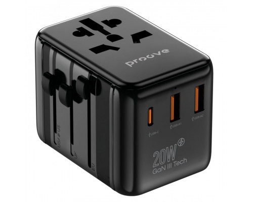 Универсальный адаптер Proove Trip 20W Black (TATL20310001)