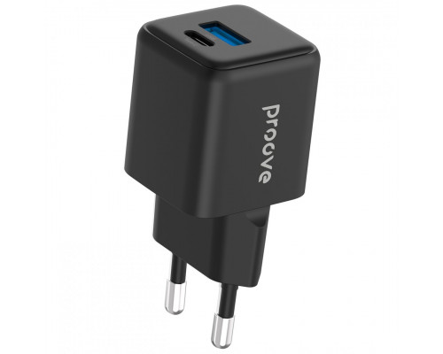 Мережевий зарядний пристрій Proove Pocket GaN Plus 25W Type-C+USB Black (WCPG25111201)