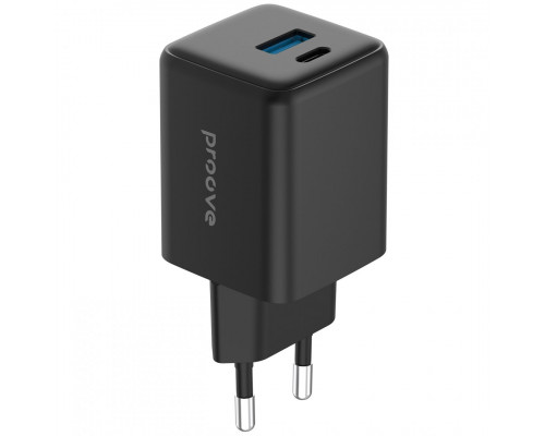 Мережевий зарядний пристрій Proove Pocket GaN Plus 25W Type-C+USB Black (WCPG25111201)