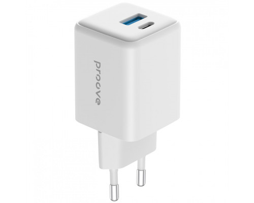 Мережевий зарядний пристрій Proove Pocket GaN Plus 25W Type-C+USB White (WCPG25111202)