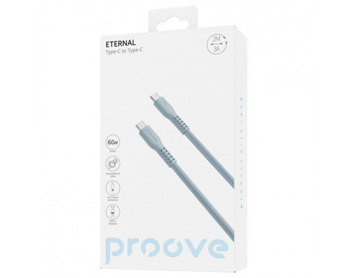 Кабель Proove Eternal Type-C to Type-C 60W (2m) Light Blue (CCET60002228)