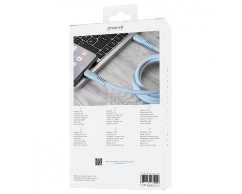 Кабель Proove Eternal Type-C to Type-C 60W (2m) Light Blue (CCET60002228)