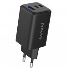 Мережевий зарядний пристрій Proove Pocket GaN 65W (2Type-C + USB) Black (WCPG65121201)