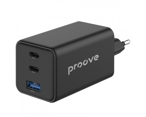 Мережевий зарядний пристрій Proove Pocket GaN 65W (2Type-C + USB) Black (WCPG65121201)