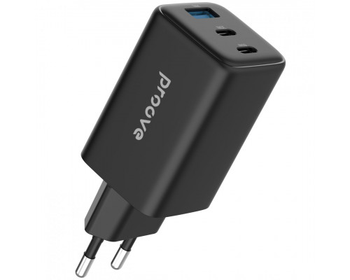 Мережевий зарядний пристрій Proove Pocket GaN 65W (2Type-C + USB) Black (WCPG65121201)