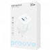 Мережевий зарядний пристрій Proove Pure GaN Plus 30W (Type-C + USB) White (WCPU30111202)