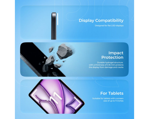 Захисна гідрогелева плівка Proove Hydrogel Tablet Edition Clear (GGTB11600110)