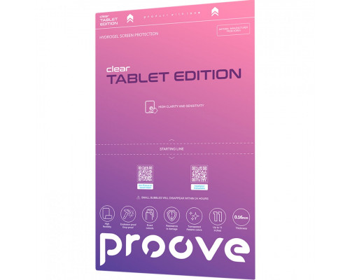 Захисна гідрогелева плівка Proove Hydrogel Tablet Edition Clear (GGTB11600110)