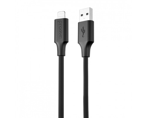 Кабель Proove Striped Silicone USB to Lightning (1m) Black (CCSS00001101)