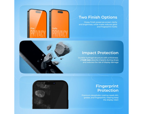 Захисна гідрогелева плівка Proove Hydrogel Privacy Matte (GGPC22001110)