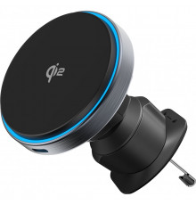 Автомобільний тримач з бездротовою зарядкою Proove Titanium Circle Qi2 15W Gray (WHTC15010003)