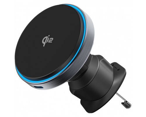 Автомобільний тримач з бездротовою зарядкою Proove Titanium Circle Qi2 15W Gray (WHTC15010003)