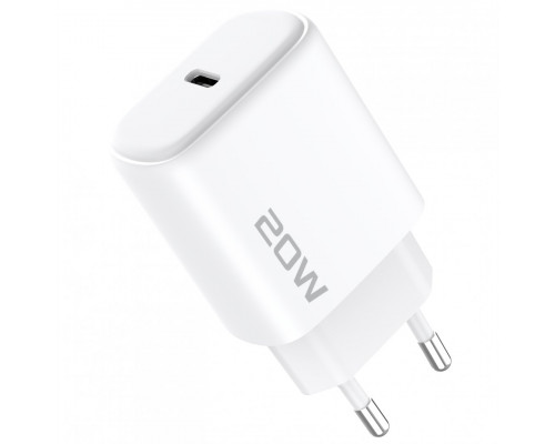 Мережевий зарядний пристрій Proove Silicone Power 2 20W (Type-C) + кабель Type-C to Lightning (1m) White (WCSP22010002)
