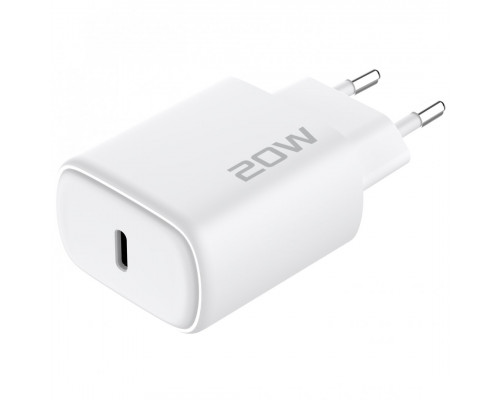 Мережевий зарядний пристрій Proove Silicone Power 2 20W (Type-C) + кабель Type-C to Lightning (1m) White (WCSP22010002)