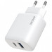 Мережевий зарядний пристрій Proove Silicone Power 2 30W (Type-C + USB) + кабель Type-C to Type-C (1m) White (WCSP23011002)