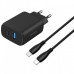 Мережевий зарядний пристрій Proove Silicone Power 2 30W (Type-C + USB) + кабель Type-C to Type-C (1m) Black (WCSP23011001)
