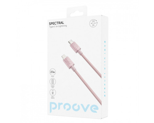 Кабель Proove Spectral Type-C to Lightning 27W (1m) Pink (CCSP27002115)