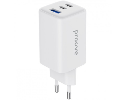 Мережевий зарядний пристрій Proove Pocket GaN 65W (2Type-C + USB) White (WCPG65121202)