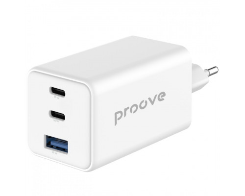 Мережевий зарядний пристрій Proove Pocket GaN 65W (2Type-C + USB) White (WCPG65121202)