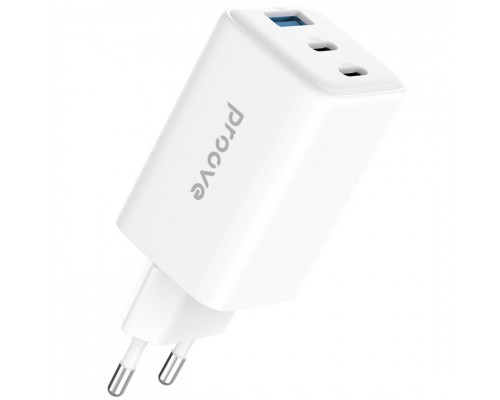 Мережевий зарядний пристрій Proove Pocket GaN 65W (2Type-C + USB) White (WCPG65121202)