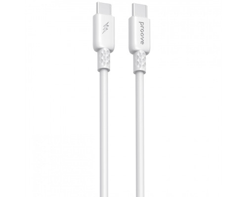 Кабель Proove GridLine Type-C to Type-C 60W (1m) White (CCGL60002202)