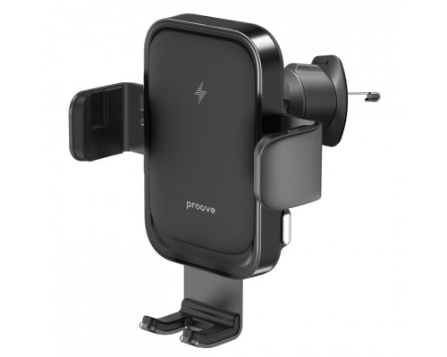 Автомобільний тримач з бездротовою зарядкою Proove Nitro Charge 15W Matte Black (WHNC15002005)