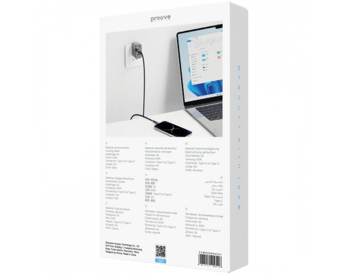 Кабель Proove WireX Type-C to Type-C 60W (2m) Black (CCWX60002221)