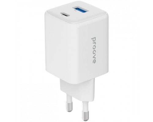 Мережевий зарядний пристрій Proove Pocket GaN 45W Type-C+USB White (WCPG45110002)
