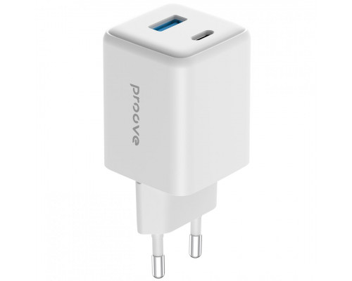 Мережевий зарядний пристрій Proove Pocket GaN 45W Type-C+USB White (WCPG45110002)