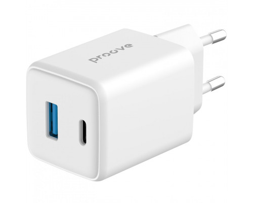 Мережевий зарядний пристрій Proove Pocket GaN 45W Type-C+USB White (WCPG45110002)
