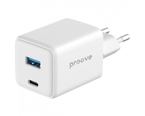 Мережевий зарядний пристрій Proove Pocket GaN 45W Type-C+USB White (WCPG45110002)