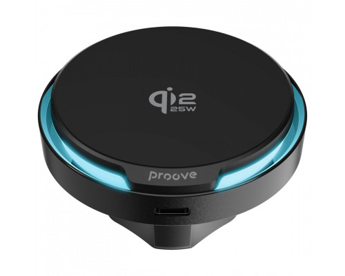 Автомобільний тримач з бездротовою зарядкою Proove Spark Qi2.2 25W Black (WHSQ25002001)