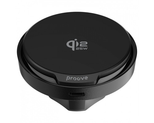 Автомобільний тримач з бездротовою зарядкою Proove Spark Qi2.2 25W Black (WHSQ25002001)
