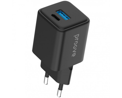 Мережевий зарядний пристрій Proove Pocket GaN 30W Type-C+USB Black (WCPG30110001)