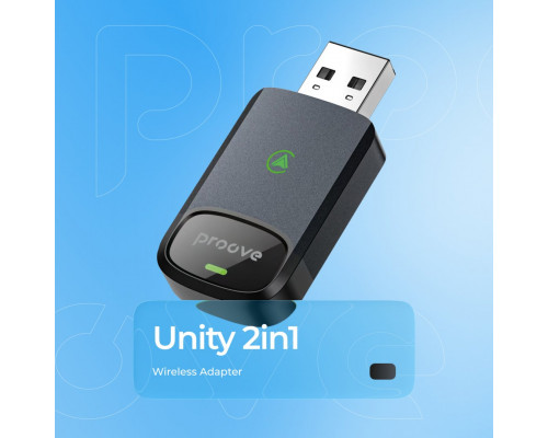 Беспроводной адаптер Proove Unity 2in1 CarPlay / Android Auto (WAPU00100003)