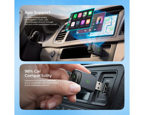 Беспроводной адаптер Proove Unity 2in1 CarPlay / Android Auto (WAPU00100003)