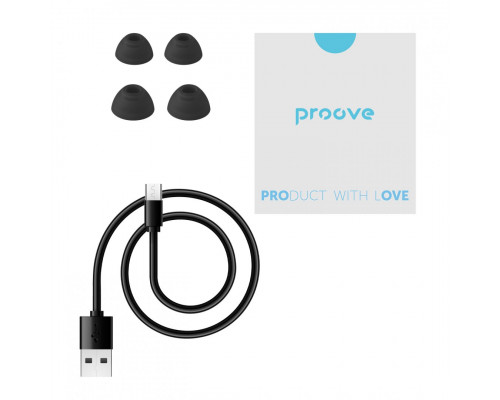 Бездротові навушники Proove Intro Pro TWS with ANC Obsidian Black (TWIP0001AP15)