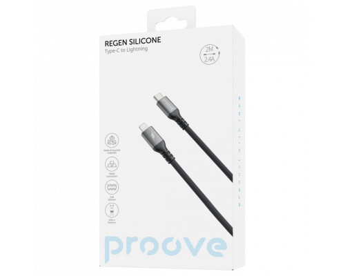 Кабель Proove ReGen Silicone Type-C to Lightning 27W (2m) Black (CCRS60002121)